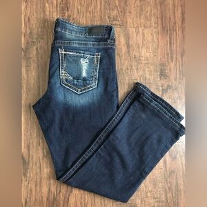 Daytrip Beaded Women's Boot Cut Blue Jeans 
34L